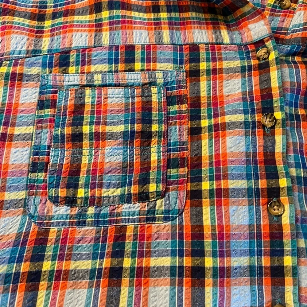 Urban Outfitters Multicolor Plaid Button Down Oversized Shirt Women’s Size XS